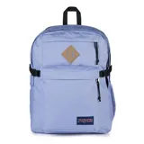 Mochila Jansport Main Campus color lila con logo de la marca en la parte inferior.