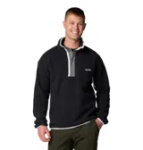 Polar Columbia Helvetia Half Snap de color negro, con cuello alto abotonado mediante broches, ribete en contraste y bolsillo frontal con cierre y tirador.