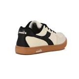 Championes Diadora Champion Lifestyle Helio II, color beige con detalles en negro y suela marrón.