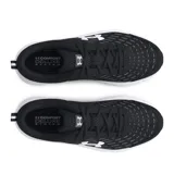Championes de running Under Armour modelo Charged Assert 10, color azul oscuro con detalles en blanco. Presentan capellada de malla transpirable con refuerzos sintéticos, cierre con cordones y suela con tecnología de amortiguación.