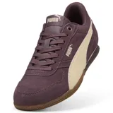 Championes Puma modelo Bella Donna SD, color uva con detalles en crema y suela de goma.