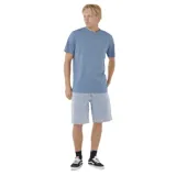 Remera de manga corta Rip Curl modelo Plain Wash Tee, color azul con efecto lavado, cuello redondo y corte clásico.