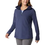 Buzo de micropolar Columbia, modelo Glacial IV, con cierre frontal de media cremallera y cuello alto. Diseño de manga larga con ajuste entallado, confeccionado en tejido elástico y ligero.