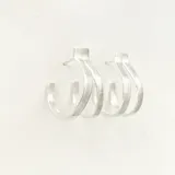 Par de caravanas tipo aro de plata 950 texturizada.