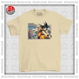 Remera de algodón color tostado con diseño estampado de Dragon Ball en el frente.