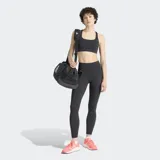 Calzas largas Adidas Optime Workout Contour de color negro, diseñadas para entrenamiento con ajuste ceñido, tiro súper alto y bolsillos en los muslos.