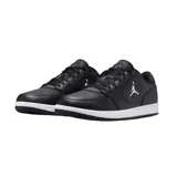 Championes Nike Jordan Court Connect Low de color negro con suela blanca y detalles del logo Jumpman en blanco.