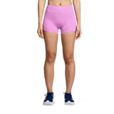 Calza corta de running Saucony Fortify color lila, de tiro medio y calce ajustado. Confeccionada en tejido entrelazado de poliéster reciclado y spandex. Cuenta con detalles reflectantes y bolsillos en los muslos.