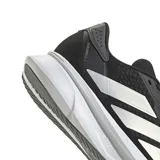 Championes Adidas Duramo SL2 para running, color negro con detalles plateados y suela blanca.