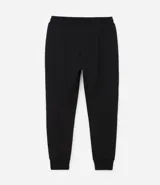 Pantalón deportivo masculino liso color negro, con ajuste elástico en la cintura y bolsillos laterales.