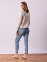 Cardigan tejido color beige, marca Vila Milano.