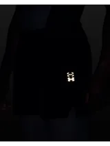 Short Under Armour Halo Train de color negro, diseñado para entrenamiento con tejido elástico ligero, cintura elástica con cordón y bolsillos laterales.