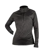 Buzo deportivo Topper modelo Running Layer, color gris melange, de manga larga, con cuello alto y cierre frontal parcial.