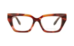 Lentes Demenego modelo 159/53, con armazón de acetato con patrón carey en tonos marrones y rojizos.