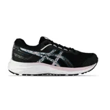Championes Asics Kabuki de mujer, color negro con detalles en blanco y celeste.