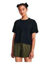 Remera deportiva de manga corta con cuello redondo, confeccionada en tejido ultrasuave y transpirable con elasticidad en cuatro direcciones.