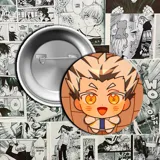 Pin metálico con ilustración de Hinata y Kageyama de Haikyu!