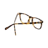 Anteojos de eco acetato con forma rectangular y diseño carey.