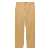 Pantalón chino de la marca Vans, modelo Authentic Chino Baggy, en color amarillo mostaza. Presenta un corte holgado y está confeccionado en tejido de sarga resistente, ideal para un estilo urbano.