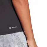 Musculosa deportiva Adidas Run It negra con logo blanco en el pecho.