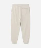 Pantalón tipo jogger de corte holgado, color verde oliva, con cintura elástica ajustable mediante cordón, bolsillos laterales y puños elásticos en los tobillos.