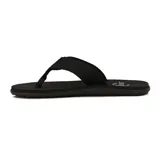 Chanclas de dedo color marrón con base naranja y tira marrón con aplique de cuero sintético.