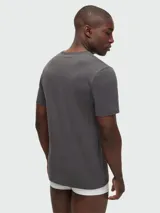 Remera de algodón de corte clásico con cuello redondo y logo de la marca estampado en el pecho.
