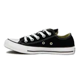Championes Converse Chuck Taylor All Star de lona color negro con suela blanca y puntera de goma.