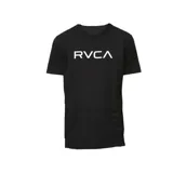 Remera negra de manga corta con logo RVCA estampado en blanco en el pecho.