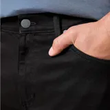 Pantalón de jean negro, corte recto.