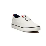 Championes urbanos Blue Sea modelo Spinaker para mujer, color blanco con detalles en azul y rojo.