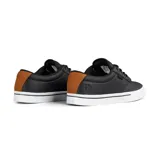 Zapatillas Etnies Jameson 2 Eco color gris oscuro con detalles en bordó y suela blanca.