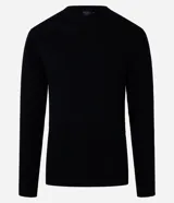 Suéter masculino de cuello redondo y manga larga, confeccionado en tejido de malla con textura de cuadros grid. Presenta un diseño minimalista y versátil, ideal para diversas ocasiones.