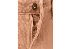 Jeans de corte ancho color tostado, de tiro medio y diseño de pernera recta.