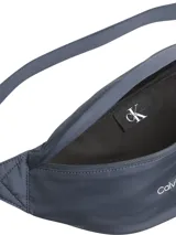 Riñonera Calvin Klein Jeans color gris oscuro con logo estampado en el frente.