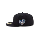 Gorro New Era 59Fifty de los New York Yankees, color negro con logo bordado en blanco.