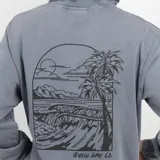 Buzo gris con capucha y logo O'Neill estampado en el pecho.