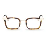 Armazón de anteojos Mr Boho modelo Hank, con marco cuadrado de carey marrón y dorado.