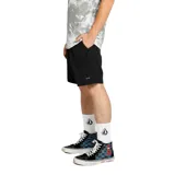 Bermuda Volcom modelo Abg Stones Hybrid, de color negro, corte clásico y diseño versátil para uso urbano o acuático.