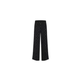 Pantalón de corte recto y holgado color negro, con diseño de monograma jacquard en toda la prenda y cintura elástica.