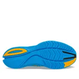 Championes Saucony Kinvara 13 color celeste con logo naranja, ideales para running.