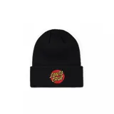 Gorro de lana negro con logo de Santa Cruz bordado en el frente.