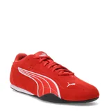 Championes Puma Catch Sd de estilo urbano, confeccionados en gamuza color rojo con detalles en blanco. Presentan el logo de la marca en la lengüeta y en el lateral, con suela de goma negra y blanca.