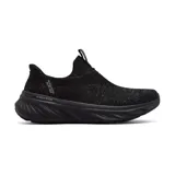 Championes deportivos Skechers Hands Free Slip-ins Relaxed Fit: Edgeride - Commissioner, color negro. Capellada de tejido elástico Stretch Fit, tecnología Heel Pillow y plantilla acolchada Skechers Air-Cooled Memory Foam. Suela de tracción flexible. Elaborado con materiales veganos y reciclados.