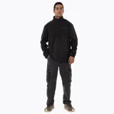Buzo polar de hombre con cierre frontal parcial y cuello alto. Confeccionado en microfleece de poliéster reciclado, cuenta con puños y cuello con sujeción elástica y logo de la marca bordado en el pecho.