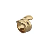 Anillo de aleación de metales con baño de oro de 18k, de diseño voluminoso y orgánico en forma de espiral.