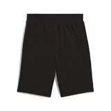 Short deportivo negro de algodón con logo Puma estampado en blanco en la pierna izquierda.