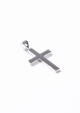 Dije de cruz lisa de plata 925.