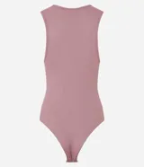 Body femenino de Blue Steel con cuello halter y diseño sin mangas. Confeccionado en tejido de poliamida con textura acanalada y cierre en la entrepierna.