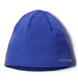 Gorro de lana tejido en color azul, con forro térmico reflectante y logo de la marca bordado en el lateral.